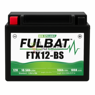 Bater�a AGM Moto FQS FTX12-BS | 12V 10,5A EN180A